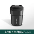 Portable Car Ashtray with LED Light, Smoke-Proof Coffee Cup Style Design